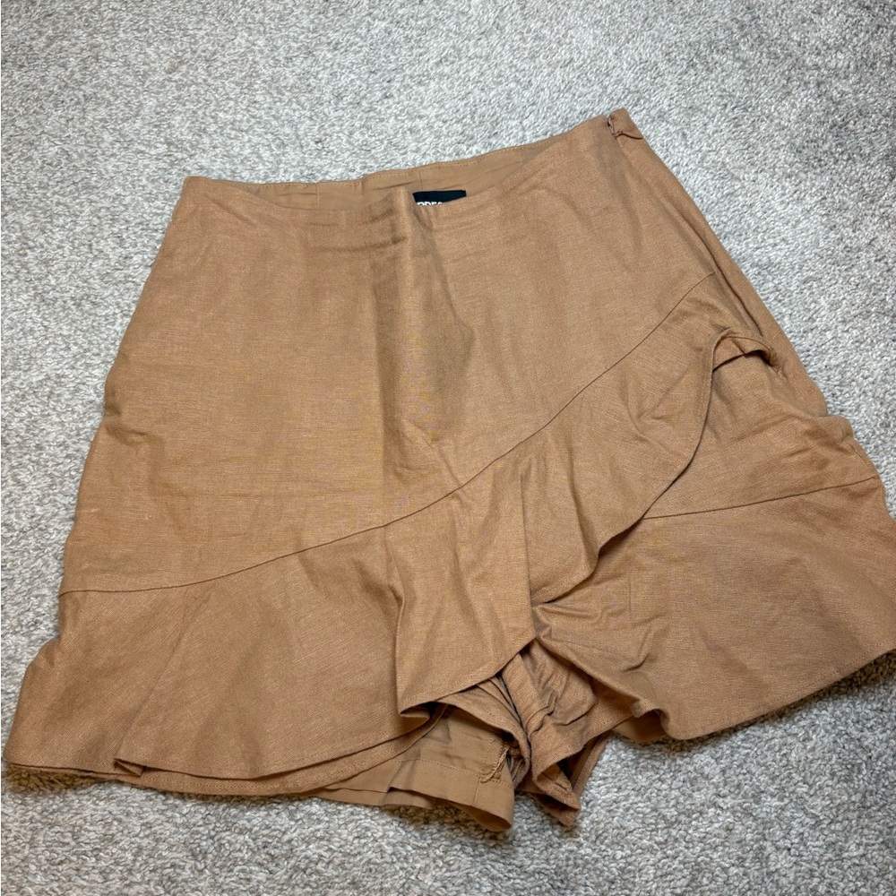 Tan Ruffle Skort